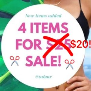 ⏬Price✂️ 4 SALE items for $20! Just $5 each bundle